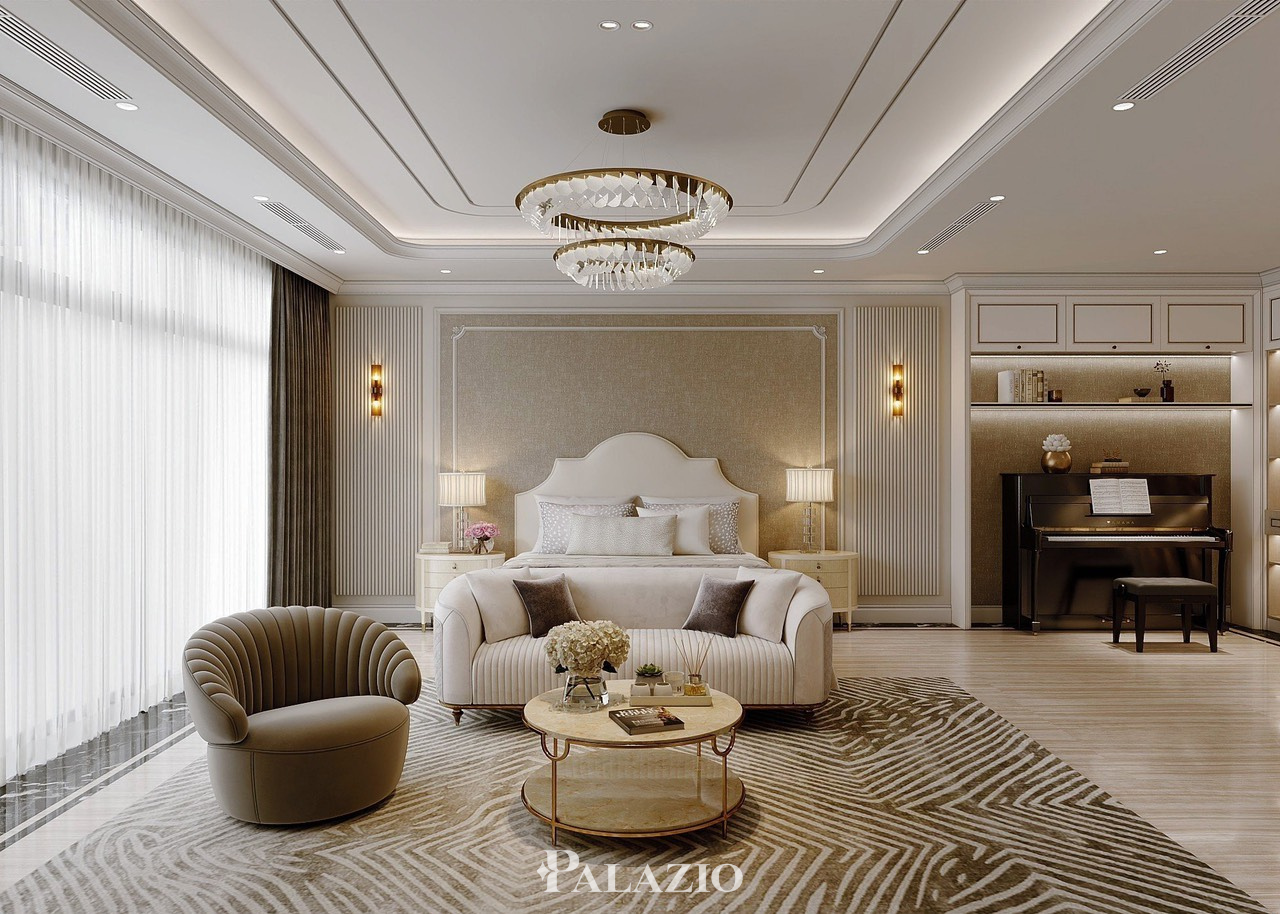 Phòng ngủ master thiết kế theo phong cách luxury